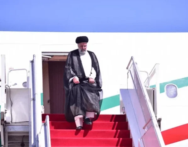 Iranian President Seyyed Ebrahim Raisi arrives in Pakistan